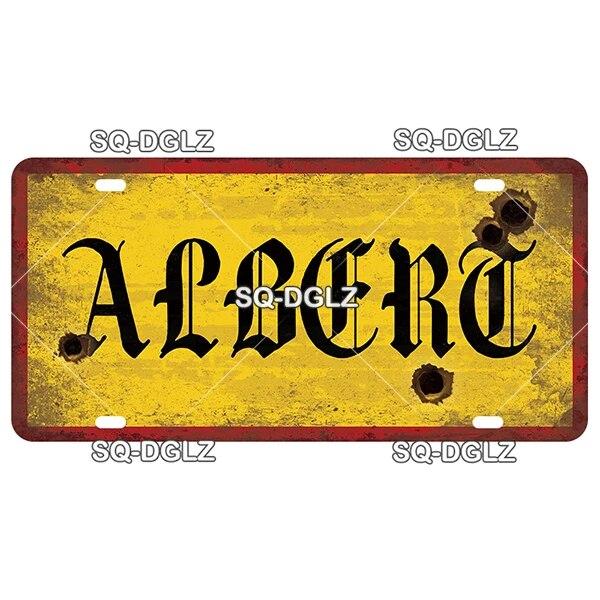 SQ-DGLZ Paris Bangde Road License Plate Warning Tin Sign State Wall Decoration Metal Sign Home Decor Painting Plaques Art Poster