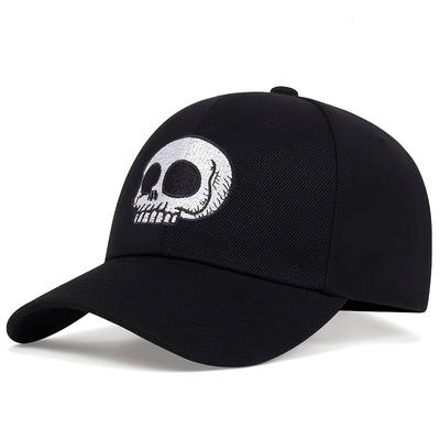 Кепка-рюкзак Snap для мужчин, кепка-череп, бейсболка Snapback, бейсболка с плоским козырьком, регулируемая, с изображением скелета, черная