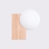 Bulbo wall lamp, natural wood
