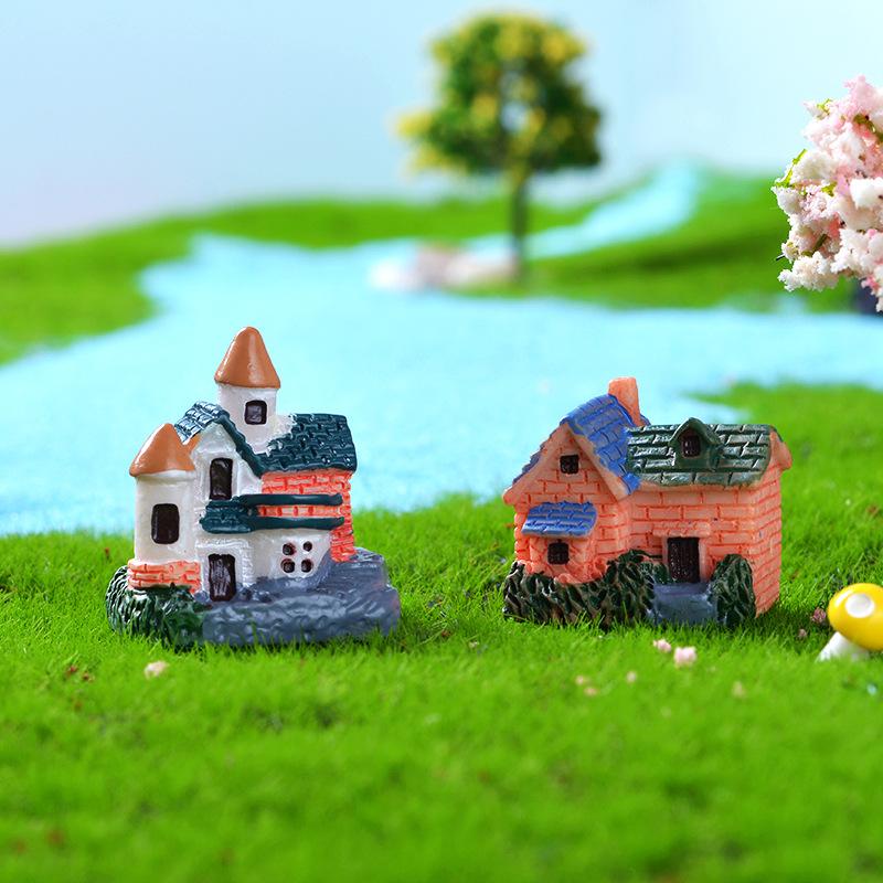 Мини-замок Маленький домик Сказочный сад Миниатюры Террариум Фигурки DIY Поделки Фигурка Мох Орнамент Микро Ландшафтный Декор