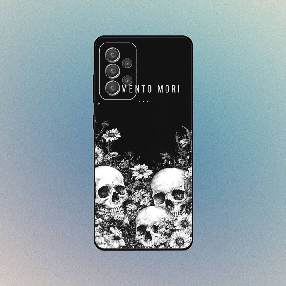 Чехол для телефона Memento Mori для Samsung S25, S24, S21, S22, S23, S30, Ultra, S20, Plus, Fe, Lite, Note, 10, 9, 5G Черная крышка