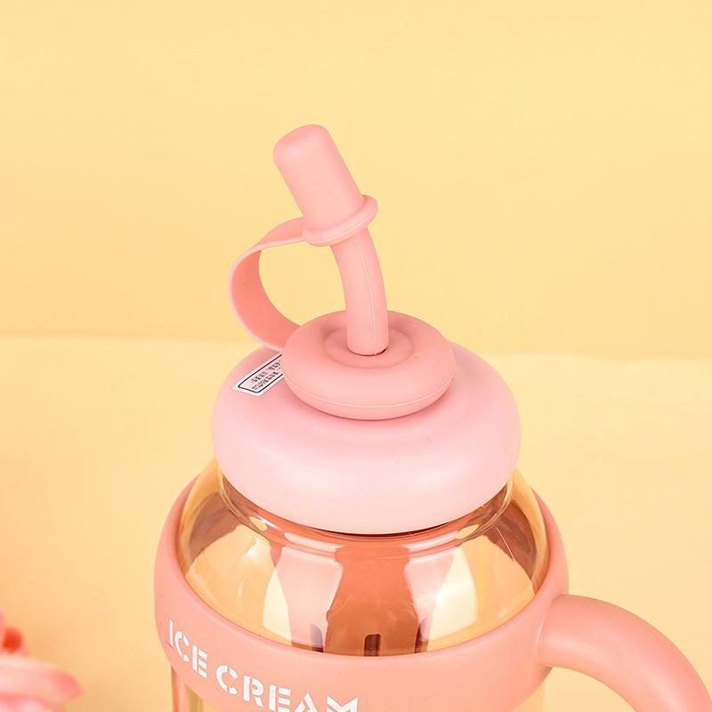 2024 Красивая летняя пластиковая чашка для молочного чая, чашка Lucky Belly, милая соломенная бутылка для воды с ручкой