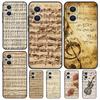Sheet Music Case For OPPO Reno 7 8 10 Pro 8T 2Z 4Z 5Z 6 Lite OPPO Find X6 Pro X2 X5 Lite X3 Neo Cover