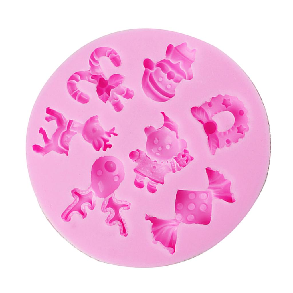 Рождественский Санта силиконовые формы для выпечки инструменты для украшения тортов помадкой формы для изготовления шоколадных конфет свечей мыла