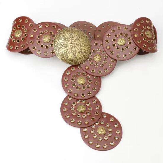 Ladies with Jean Adjustable Size Retro Belt Buckle Wide Belt Fashion