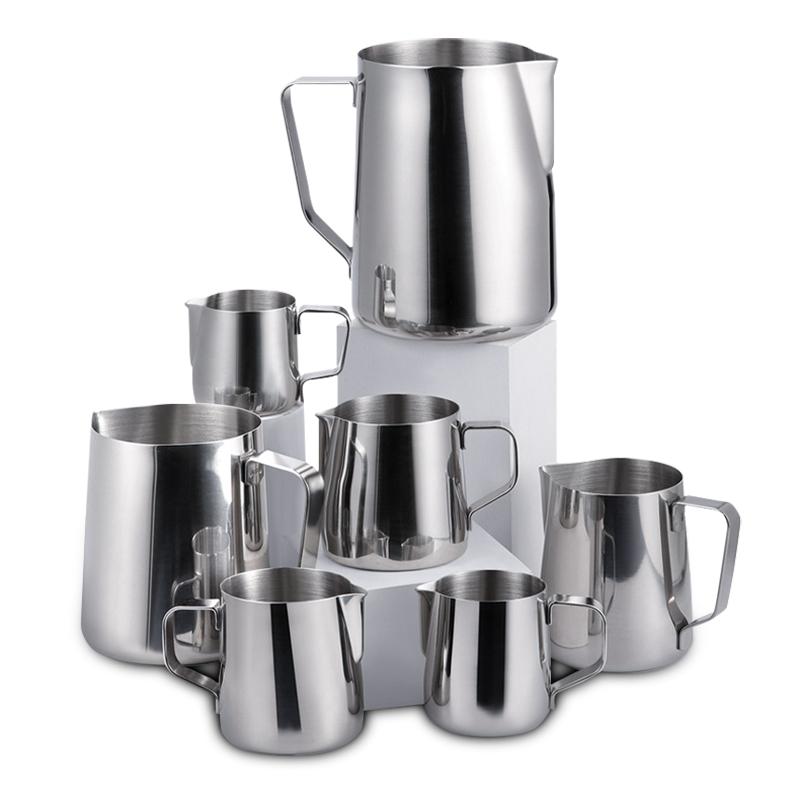 Stainless Steel Coffee Pitcher Espresso Milk Frothing Jug Barista Craft Coffee Latte Milk Frothing Jug Milk Cream Frother Cup