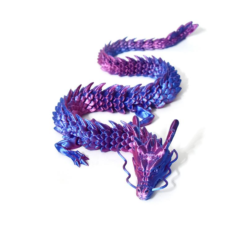 3D-печатная фигурка змеи с подвижными суставами, имитация змеи, креативное украшение для домашнего офиса, новогодние подарки, поделки, подарок