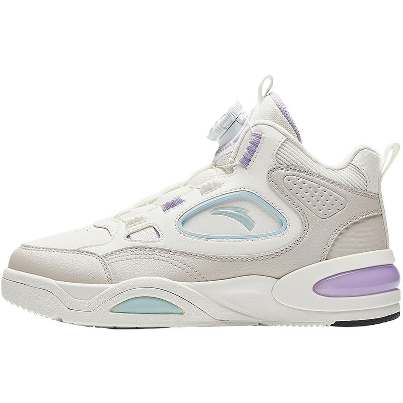 Anta Kids Synthetic Leather Arc Light Trendy Versatile Lightweight Shock Absorbing High Top Kids Skate Shoes Kids Skate Shoes A22448095-1