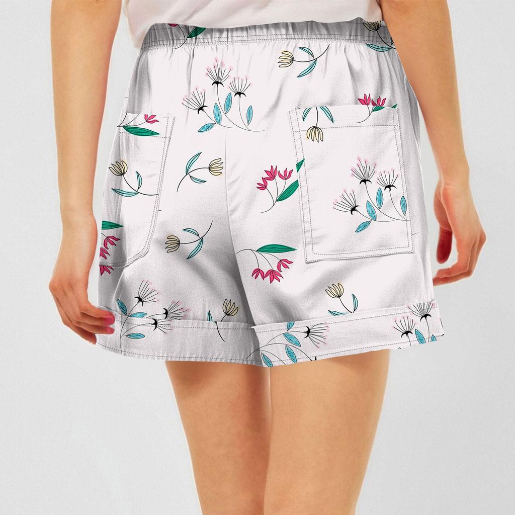 Женские повседневные летние эластичные пляжные шорты с принтом повседневные шорты