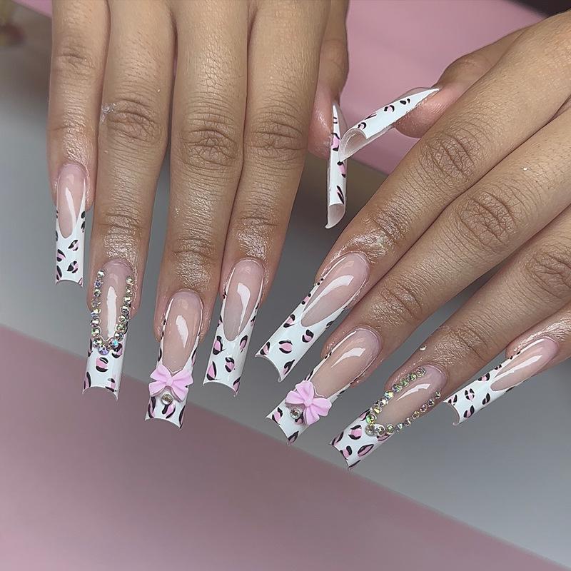 Европейские и американские градиентные персиковые балетные типсы для коротких ногтей