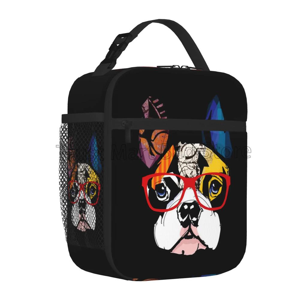 Французский бульдог щенок мордашка изолированный ланч-бокс для работы школы пикника многоразовый портативный термохолодильник ланч-бокс для женщин и детей