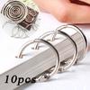 10PCS DIY Tool Loose Leaf Binder Plated Nicked Hinged Rings Calendar Album Notebook Scrapbook Clips