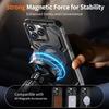 Металлический кронштейн беспроводной зарядки магнитный чехол для iPhone 16 Pro Max 15 Pro 14 13 12 11 360 кольцо подставка противоударный для Magsafe телефон чехол
