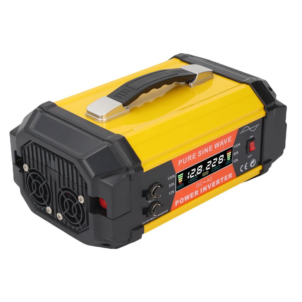 500W Pure Sine Wave Inverter 12V To 220V Sine Wave Solar Inverter with Dual USB LCD Display for Car 