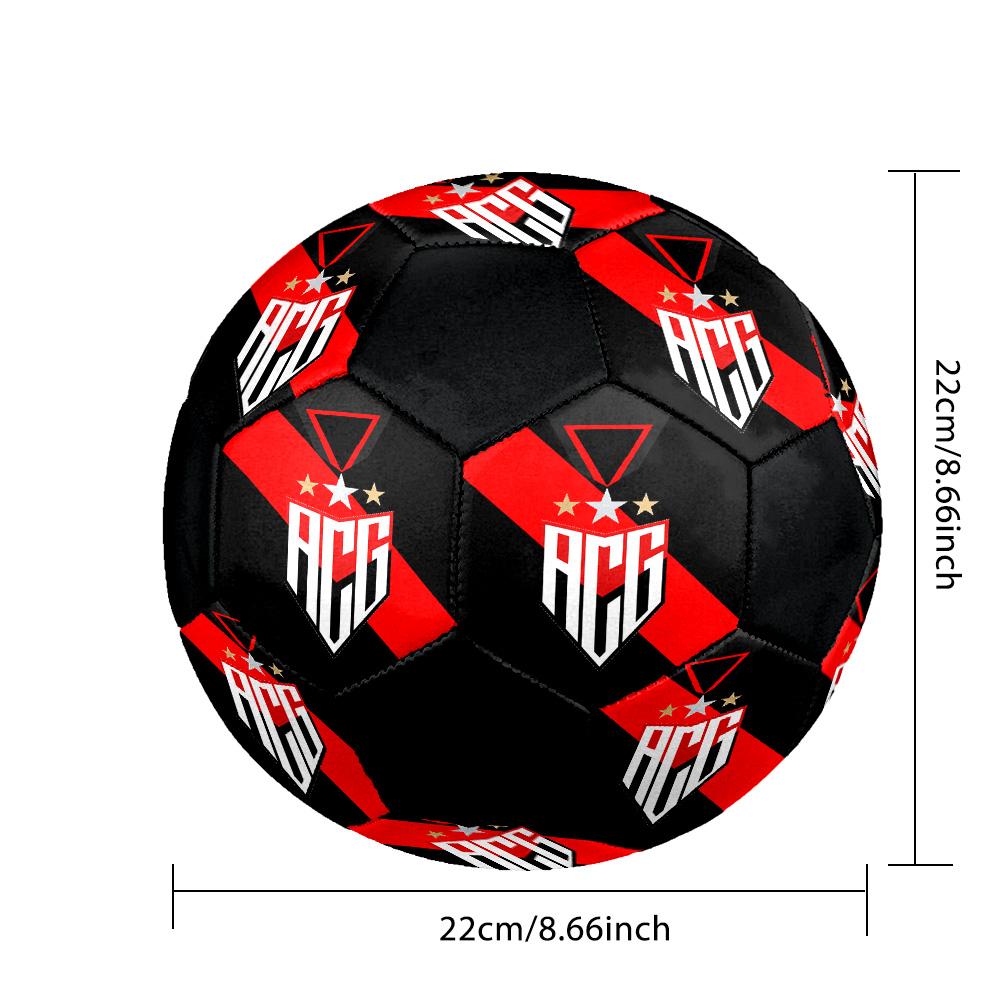 Atlético Goianiense Indoor Soccer Ball Colorful All Ages Size 5 Machine Stitched PVC Competition Ready Durable High-Bounce