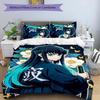 3pcs Tokitou Muichirou1 Design Cover Set - HD Printed Bedding with 1 Cover and 2 Pillowcases - Perfect for Home and Dorm Decor