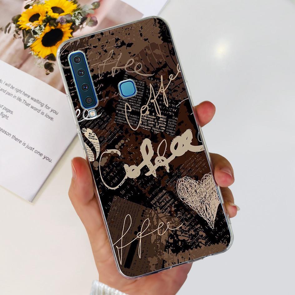For Samsung Galaxy A9 2018 Case A920 SM-A920F Silicone Cover Popular Flower Clear TPU Soft Phone Case For Samsung A9 2018 Bumper