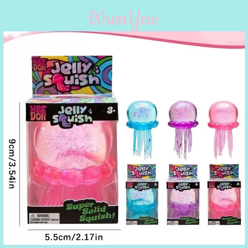 Nee Doh Jellyfish Squeeze Water Droplet Toy With Tpr Material For Hand Therapy And Stress Relief