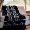 American Flag Cowboys Blanket Outdoor Flannel Blanket for Camping, Hiking, Garden Parties, Picnic Essentials,gift for family and friends