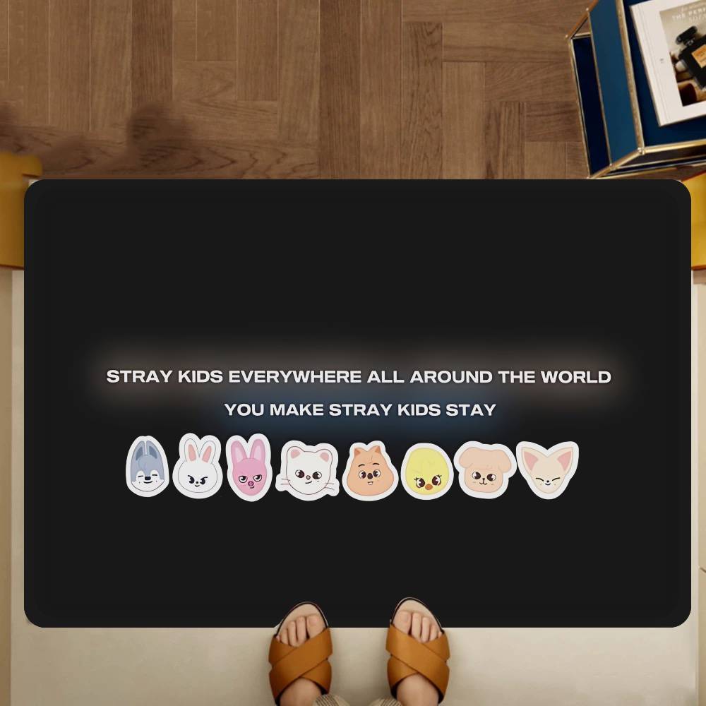 S-Stray COOL K-Kids Kpop Hallway Carpet Washable Non-Slip Living Room Sofa Chairs Area Mat Kitchen Doormat Area Rug