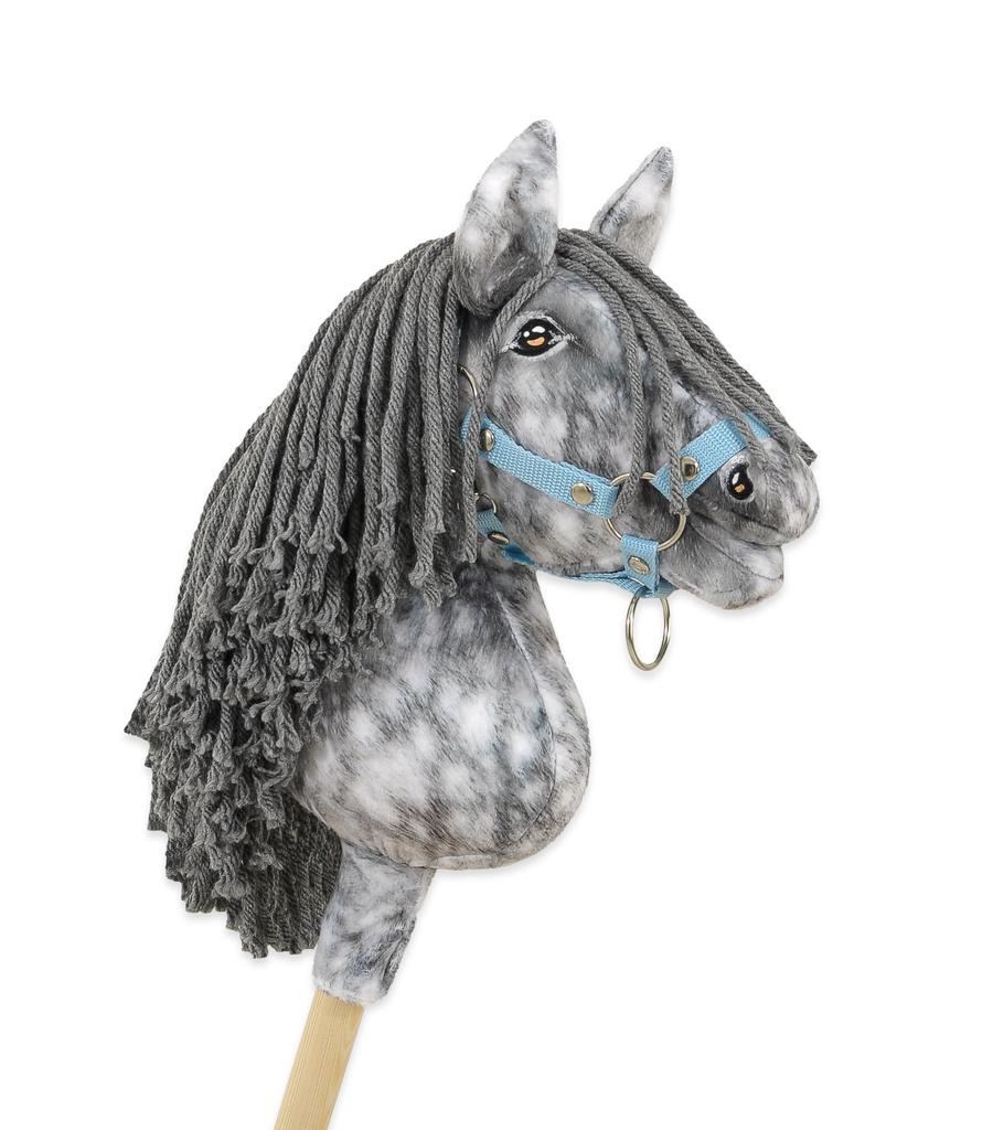 Hobby Horse Medium Premium Stick Horse Dapple Gray with Gray Mane A4