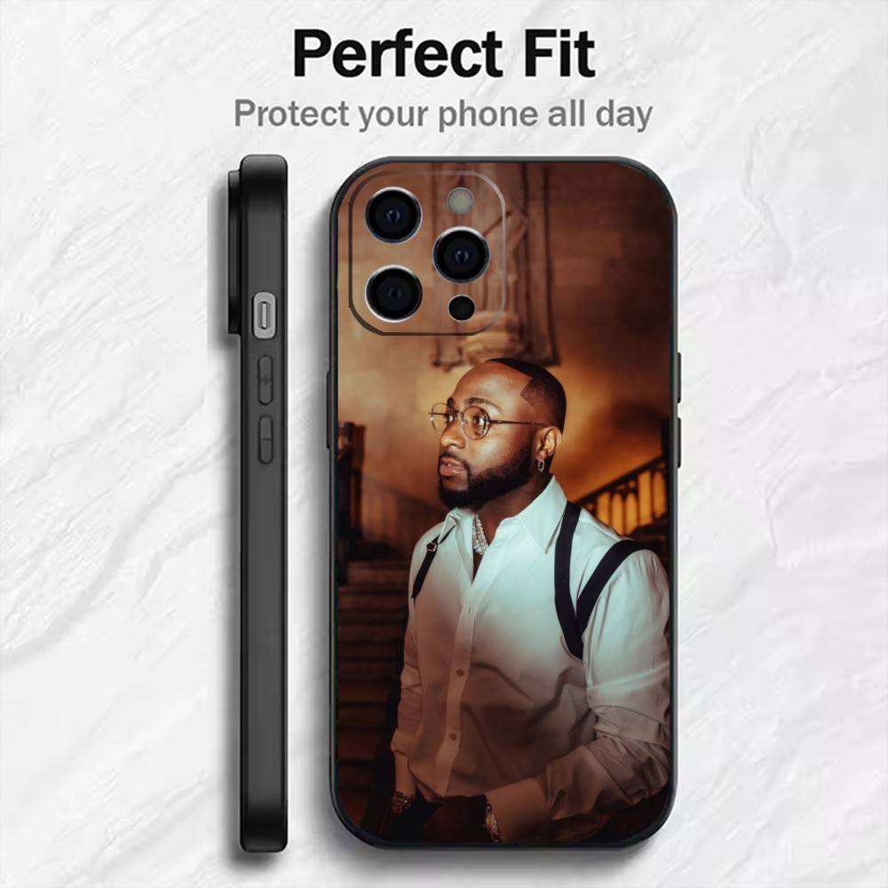 OBO D-David A-Adeleke-eeS Phone Case For iPhone17,16,15,14,13,12 Plus,Max Soft Silicone Black Cover