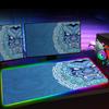 Игровой коврик для мыши Tiger большого размера, RGB-подсветка, индивидуальный дизайн с изображением, коврик для стола ПК XXL, коврик DIY, светодиодный, для игрока