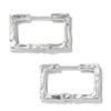 IBAE Silver Square Horizontal Earrings