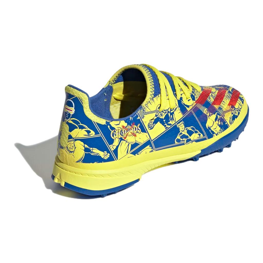 adidas X Ghosted TF Круглый носок Удобные Прочные Низкие Детские Футбольные Бутсы Детские Футбольные Бутсы Синий Желтый Красный GZ8705