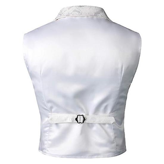 Мужской жилет Формальный деловой стиль Ретро Slim Fit сплошной цвет с отложным воротником однобортный без рукавов на пуговицах мягкий жилет для свадебной вечеринки жениха