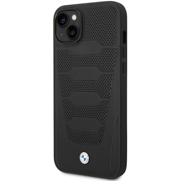 Etui do iPhone 14 BMW Leather Seats Pattern Czarne
