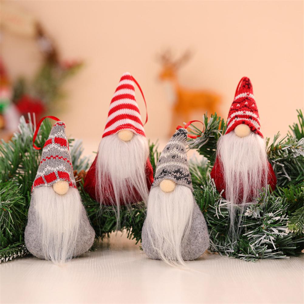 Holiday Decor Christmas Tree Hanging Gnome Plush Gonk Santa Doll Pendants