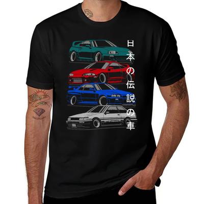 Футболка JDM Legends Большого размера с круглым вырезом