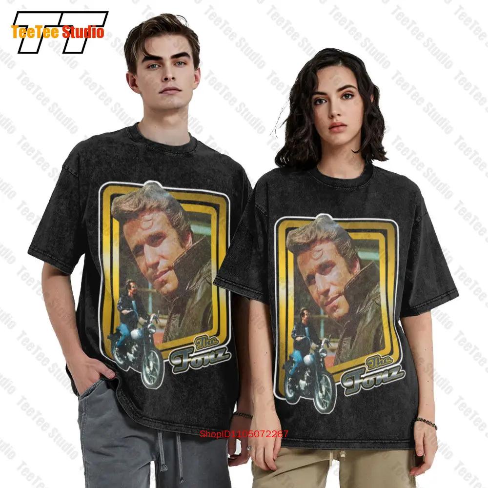 Happy Days The Fonz Fonzie Classic Tv Show Slate Oversized T-Shirt XW78