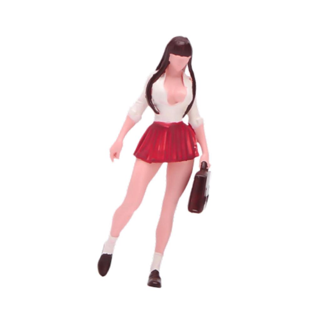 Фигурка девушки 1/64 Смоляные фигурки Персонаж Миниатюрные люди Модель Макет песочного стола Украшение Микро