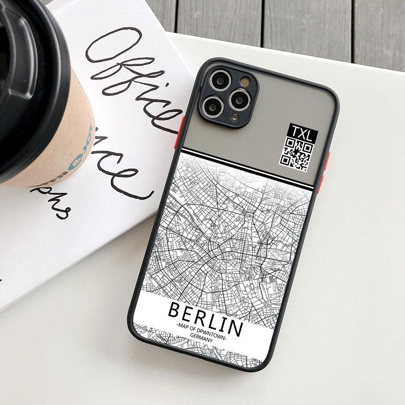 Чехол для телефона Ins Travel Country Sketch City Map для iPhone 8 7 Plus SE2 15 14 11 12 13 Pro Max Mini X XR XS Ударопрочный Funda Shell