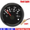 ZMFJH 50~150℃/120~300℉ 52mm Oil Temperature Gauge with Flashing Alarm Red Backlight Oil Temp Meter for Auto Car Marine 12V24V