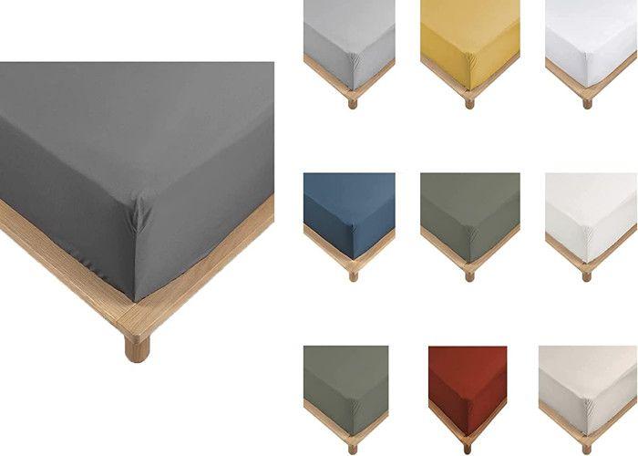 Draps Housse - PROMO LINGE - Percale - 200x160cm - anthracite