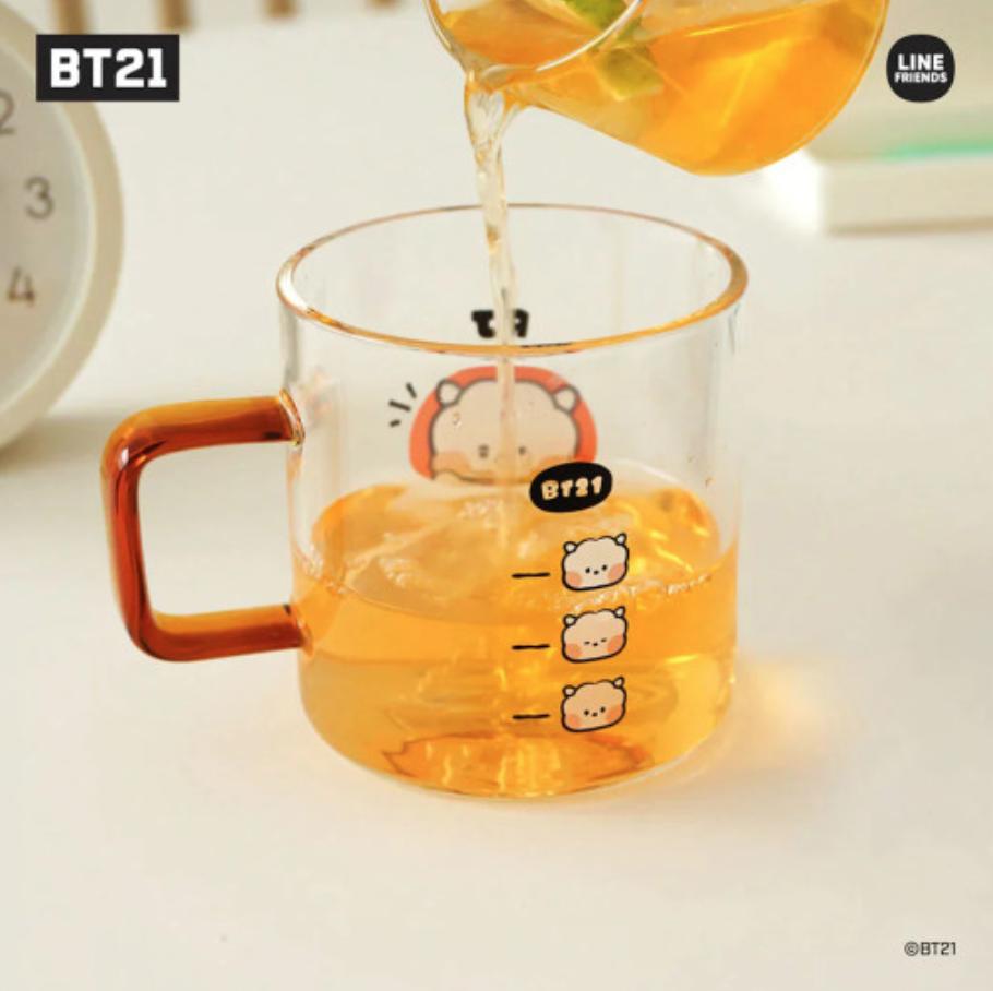 BT21 Minini Handle Glass Cup 370ml BTS Goods Официальный, Оригинальный, Подлинный, K-POP