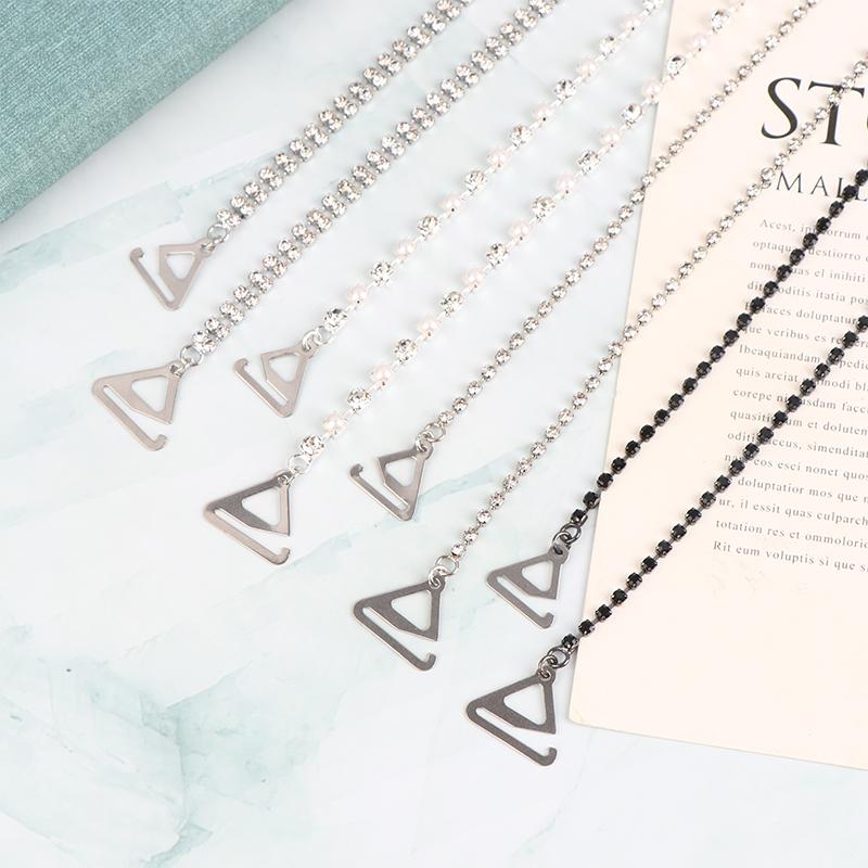 1 пара бретелей для бюстгальтера со стразами, невидимые металлические бретели для нижнего белья, нескользящие плечевые регулируемые аксессуары для нижнего белья, держатель для бюстгальтера