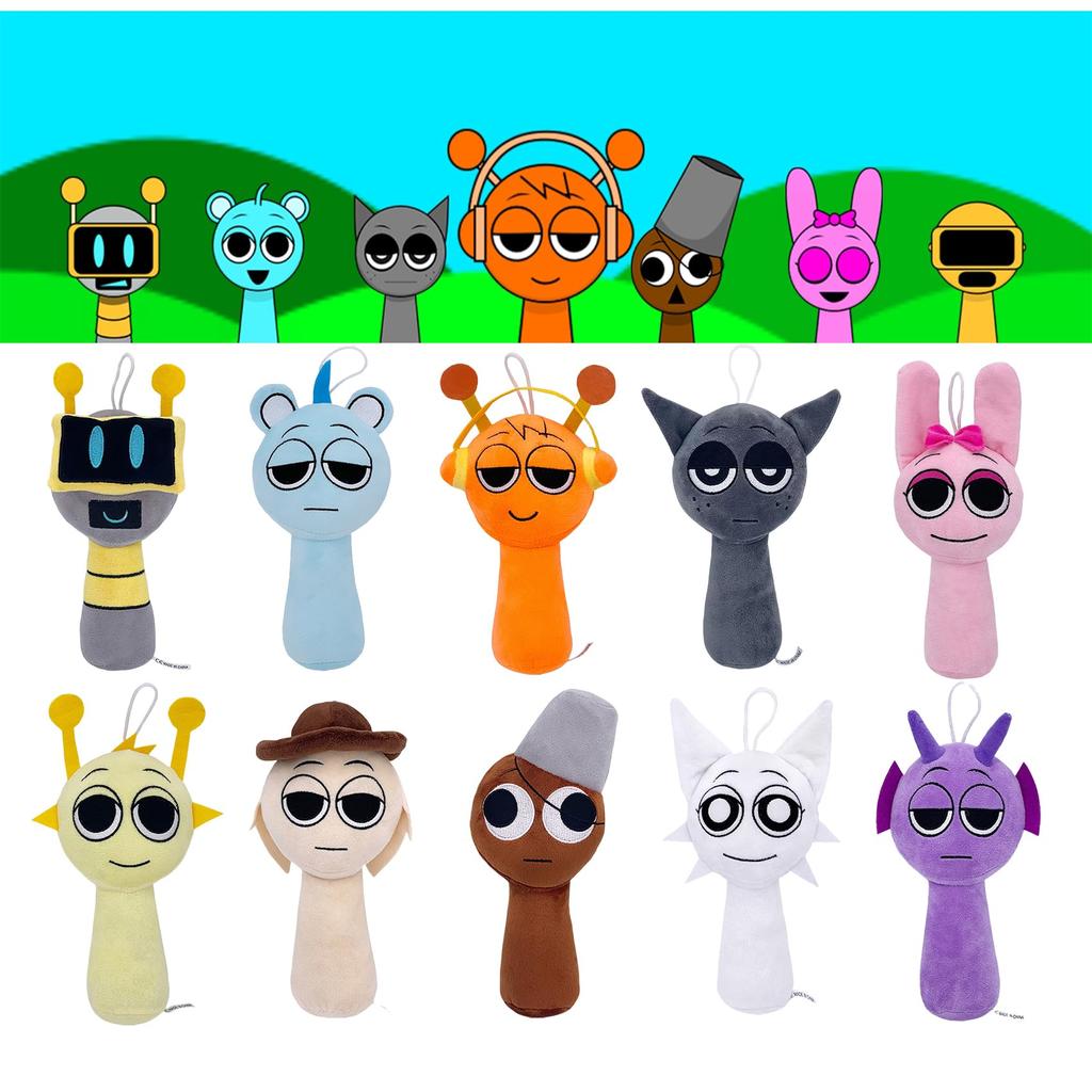 Мягкая игрушка Sprunki 20 см, персонаж-монстр, атрибутика хоррор-игры, музыкальная хоррор-игра, рождественский подарок для детей (робот)