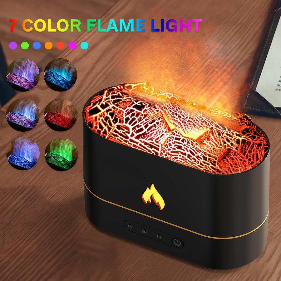 250 мл Увлажнитель воздуха Flame Humidifier 1/3/5H USB Smart Timing LED Электрический аромадиффузор Имитация огня Ночная лампа