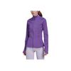 Adidas Принт с логотипом и буквами, высокий воротник, облегающая спортивная куртка, женская куртка фиолетового цвета HI6153