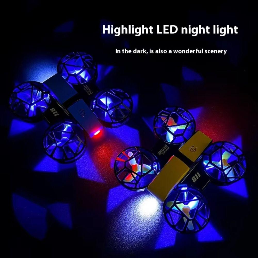 Flying Mini Remote Control Aircraft with Light Quadcopter Plane Toy Parent-child interaction