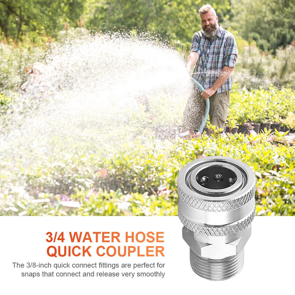 3/4 дюйма аксессуары для мойки высокого давления из нержавеющей стали муфта для мойки автомобиля под давлением наружная резьба M22-3/8 соединитель