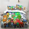 Новый игровой комплект постельного белья Toca Life World Excavator Sheet King Twin Double Child Bedding Set Mircofiber или Polyester Bedding Cover Set