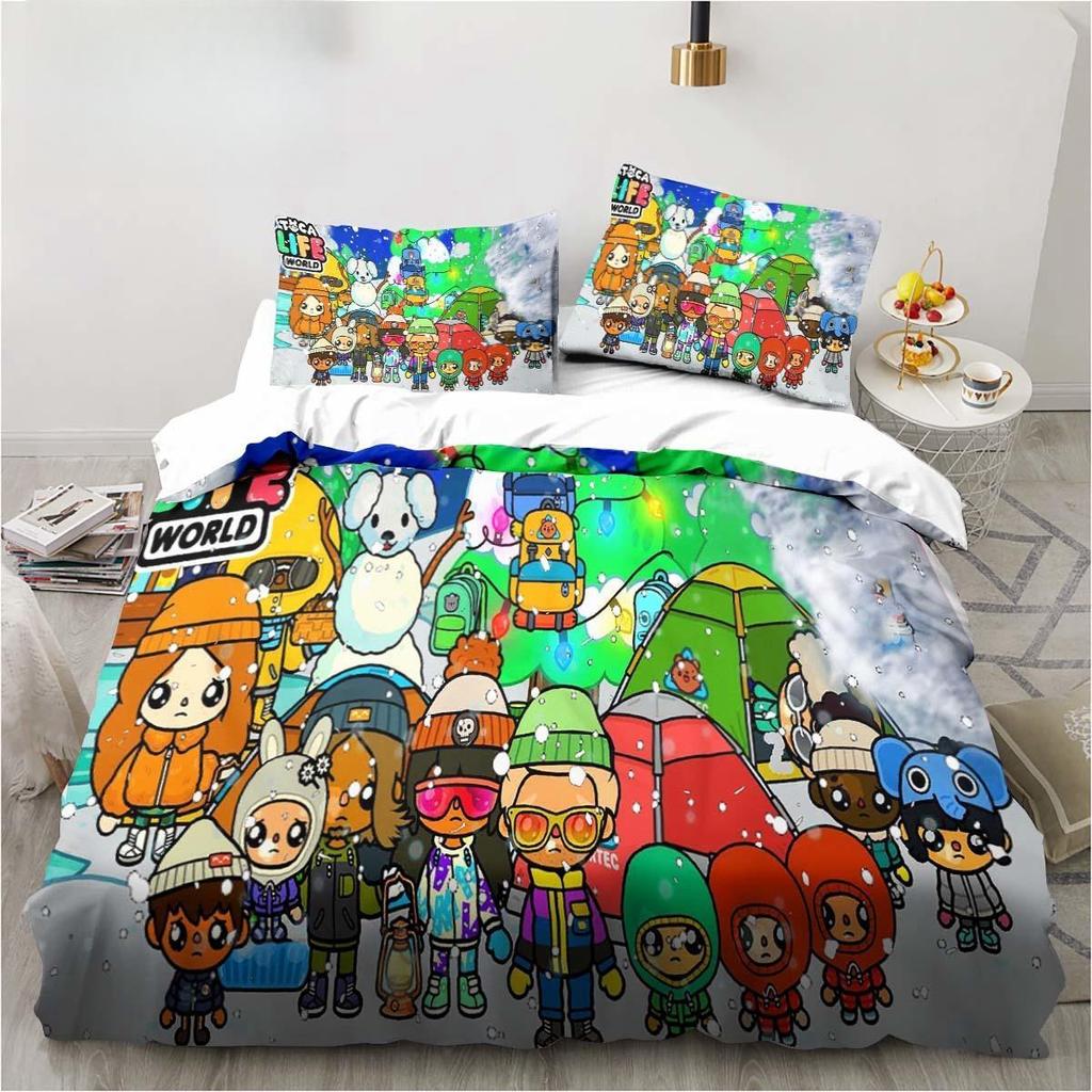 Новый игровой комплект постельного белья Toca Life World Excavator Sheet King Twin Double Child Bedding Set Mircofiber или Polyester Bedding Cover Set