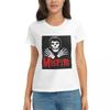 Женская футболка Misfits Череп Летняя с коротким рукавом Круглый вырез Хлопковые футболки Одежда Топы Streetwear