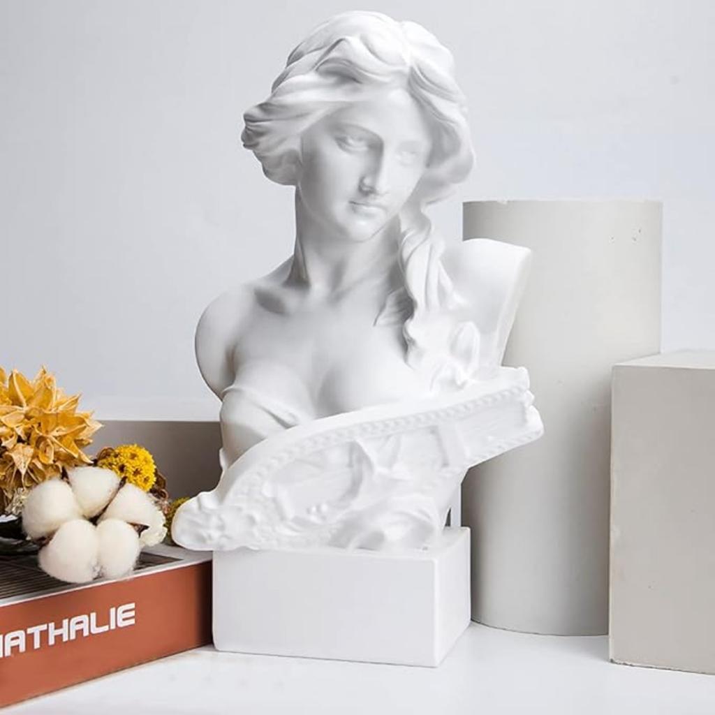 Белая греческая богиня скульптура из смолы статуя для домашнего декора (Музыкальная тема)
