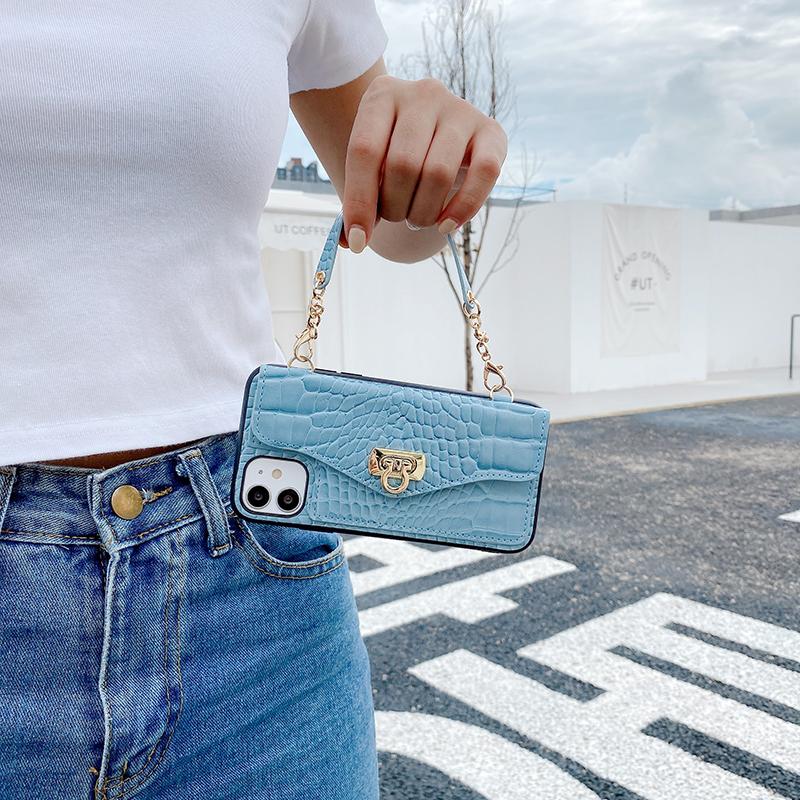 Роскошный бренд 3d сумочка из мягкой кожи крокодила чехол для телефона для Apple Iphone 7 8 Plus X Xs Xr Max 11 10 Pro Se Card Package Cover